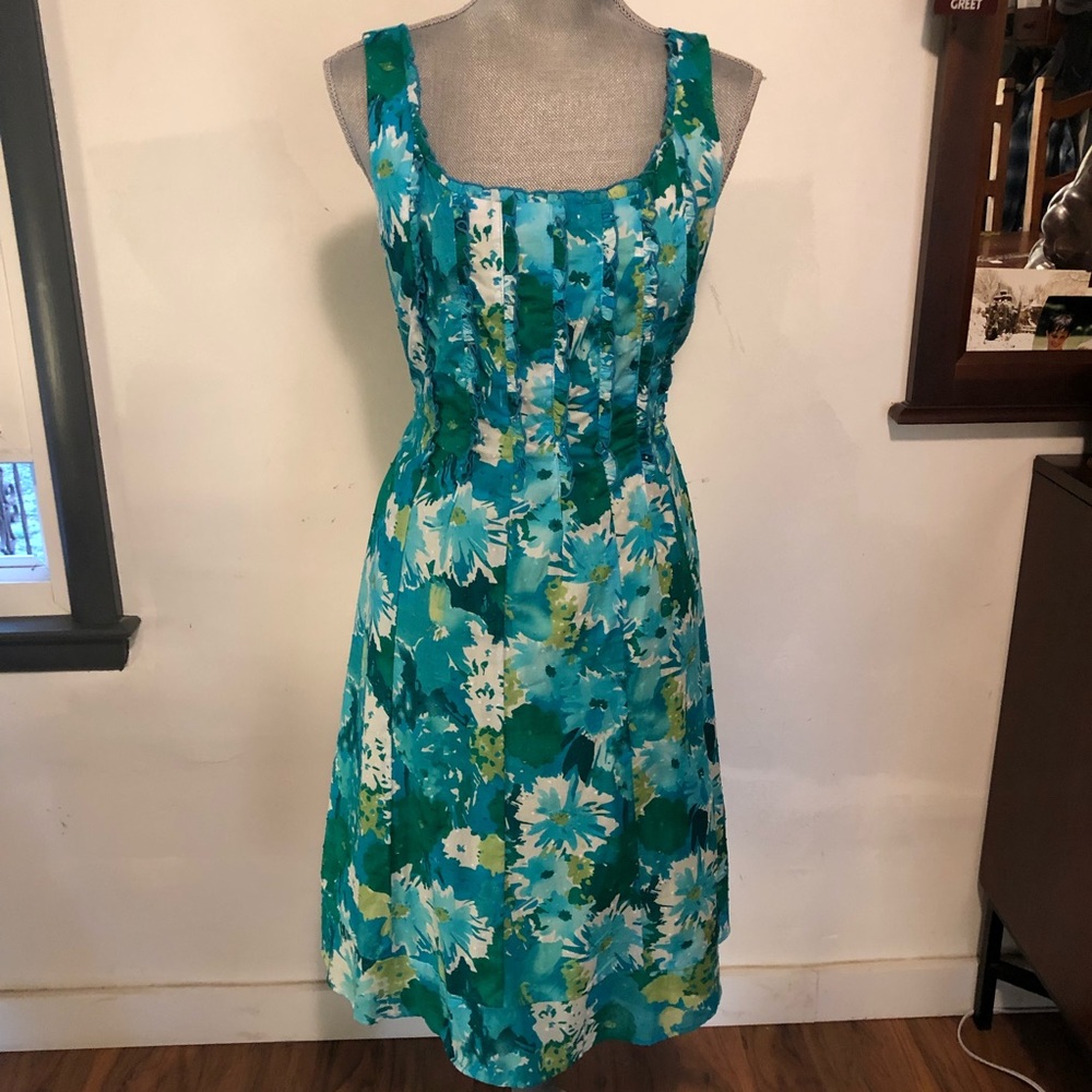 Madison Leigh Floral Tank Dress w/ Tie Back